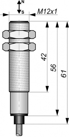 Датчик бесконтактный герконовый DG12MKS-CD-NO-E-1,5-IS-Z